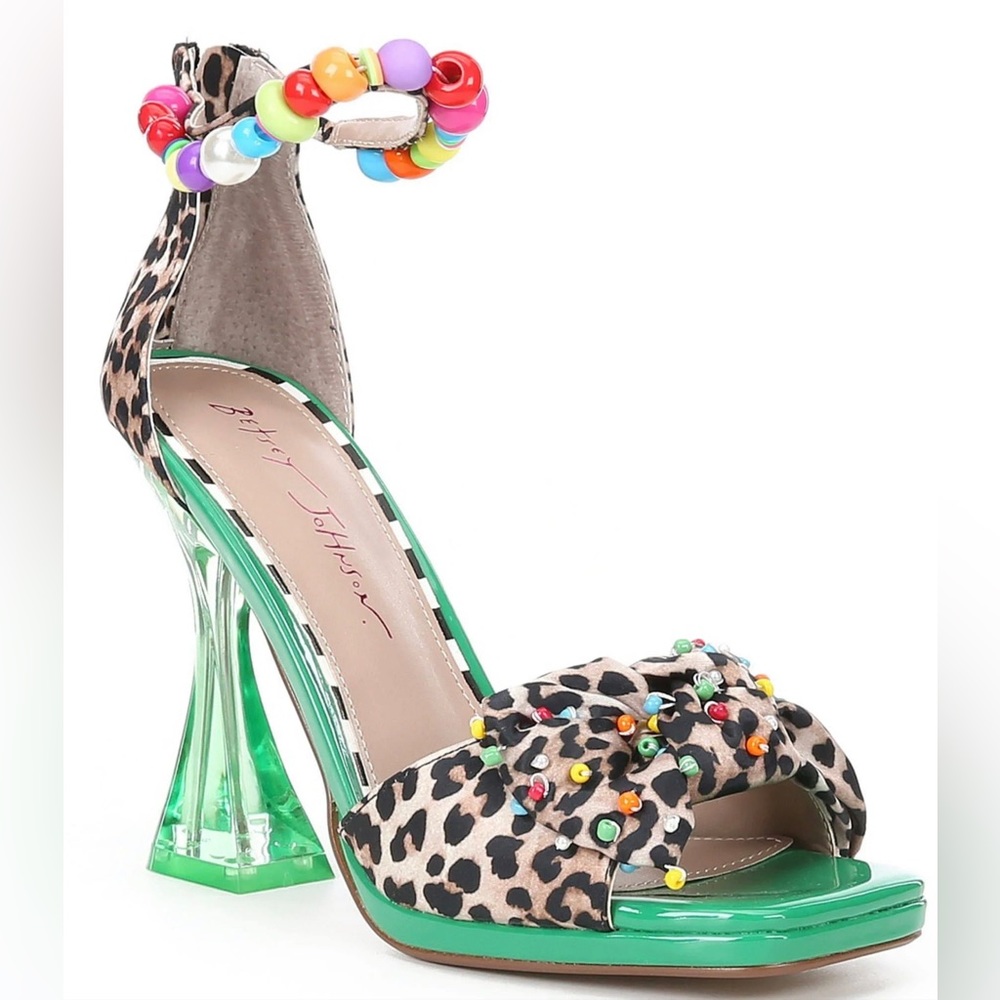 Brand New in box Betsey Johnson Almma Leopard Multicolor size 8 - Picture 2 of 3